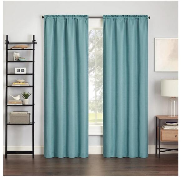 Eclipse Samara Solid Blackout Single Panel, Seaglass, 42" W x 84" L - Picture 1 of 5